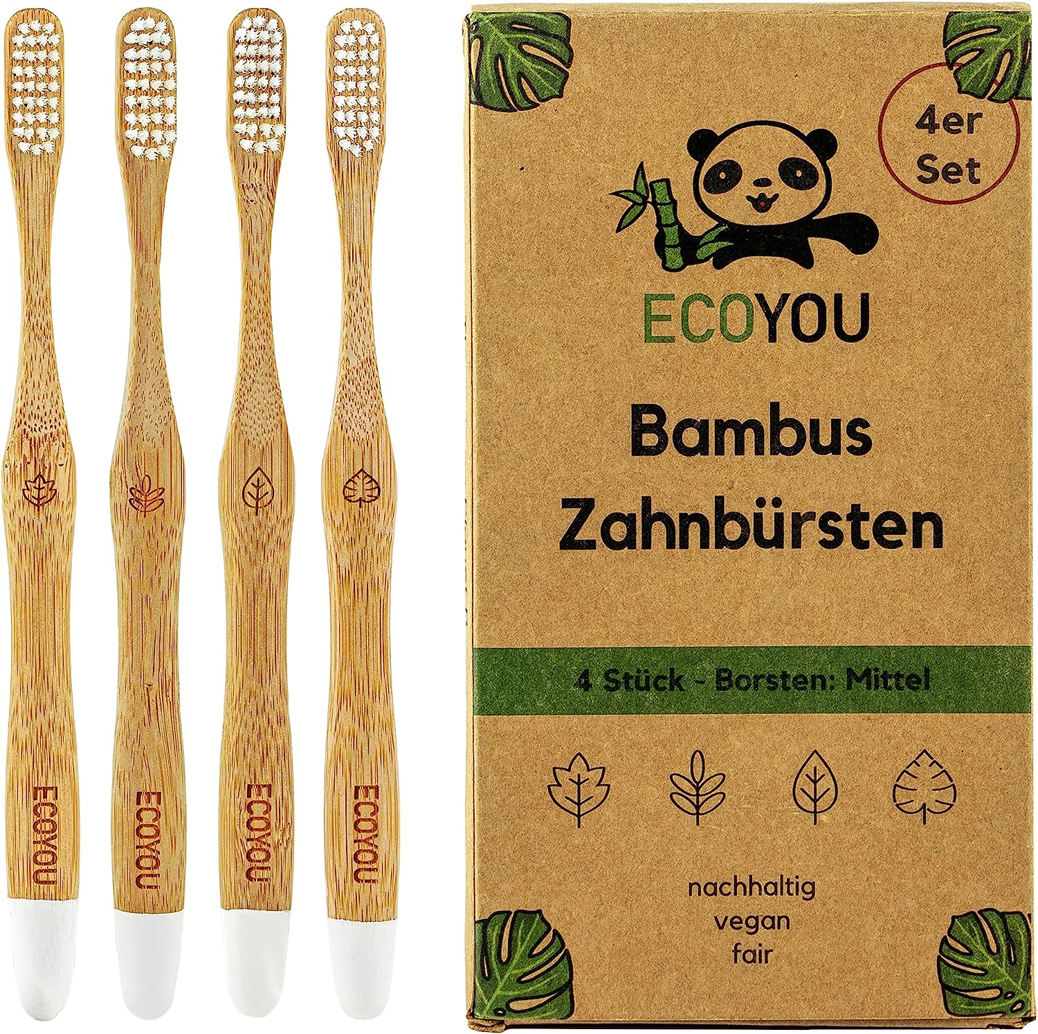 Zahnbürsten - nachhaltig, aus schnell nachwachsendem Bambusholz
