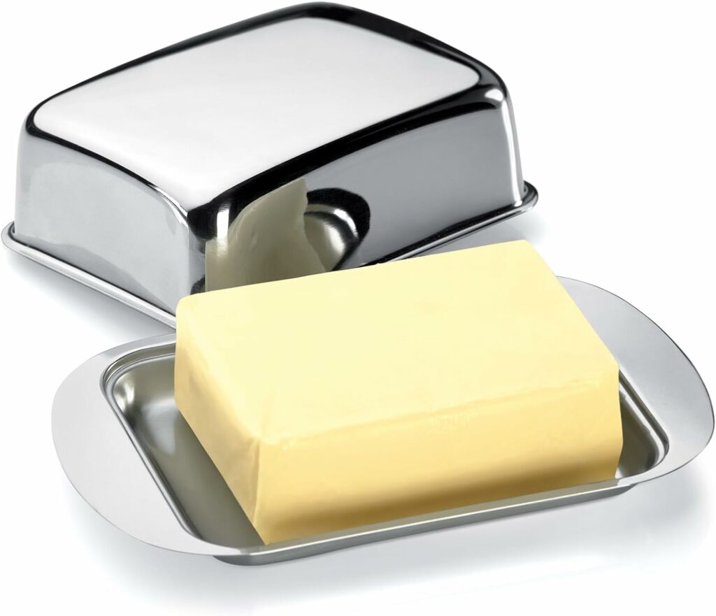 Butterdose aus Edelstahl anstatt aus Plastik