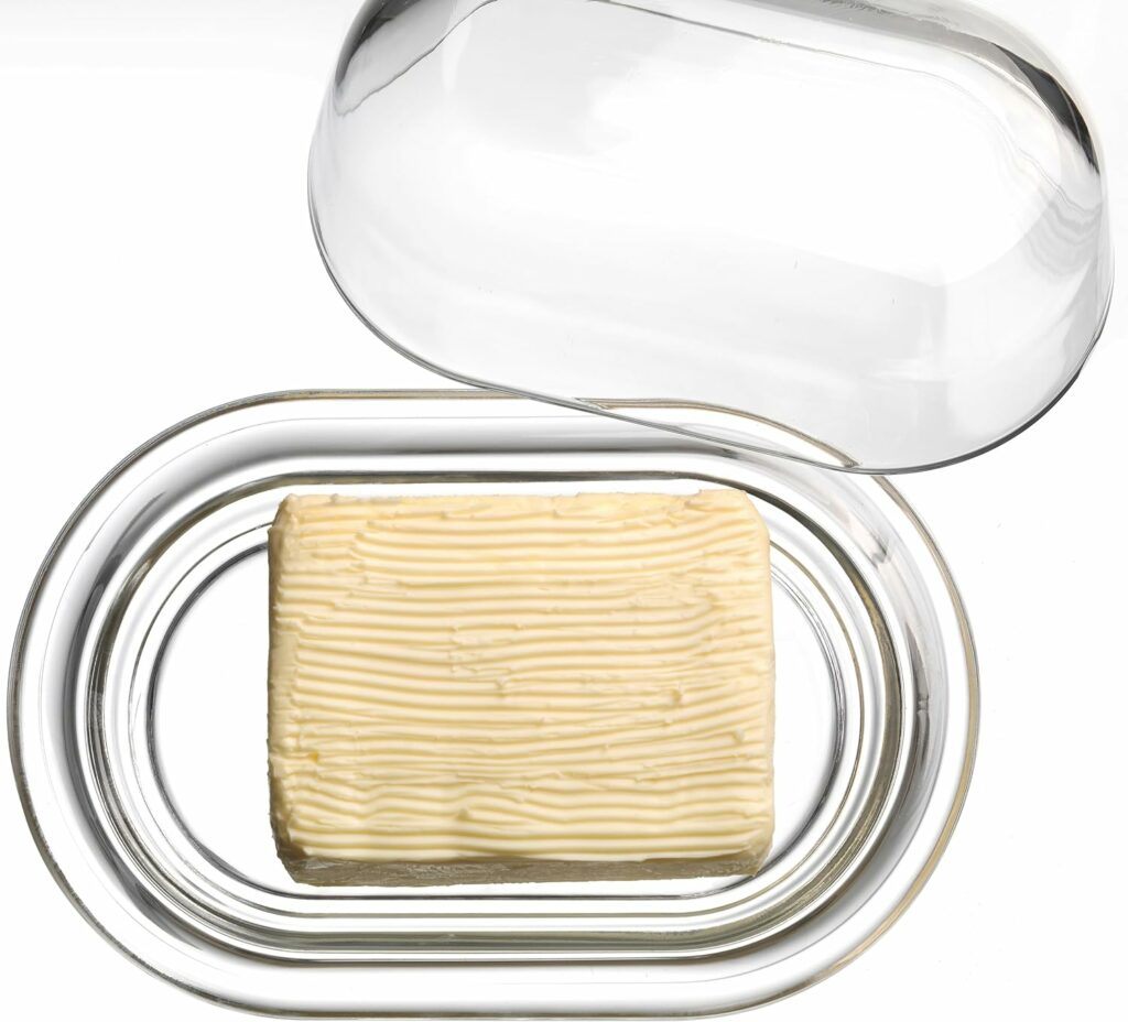 Butterdose aus Glas besser als Plastik
