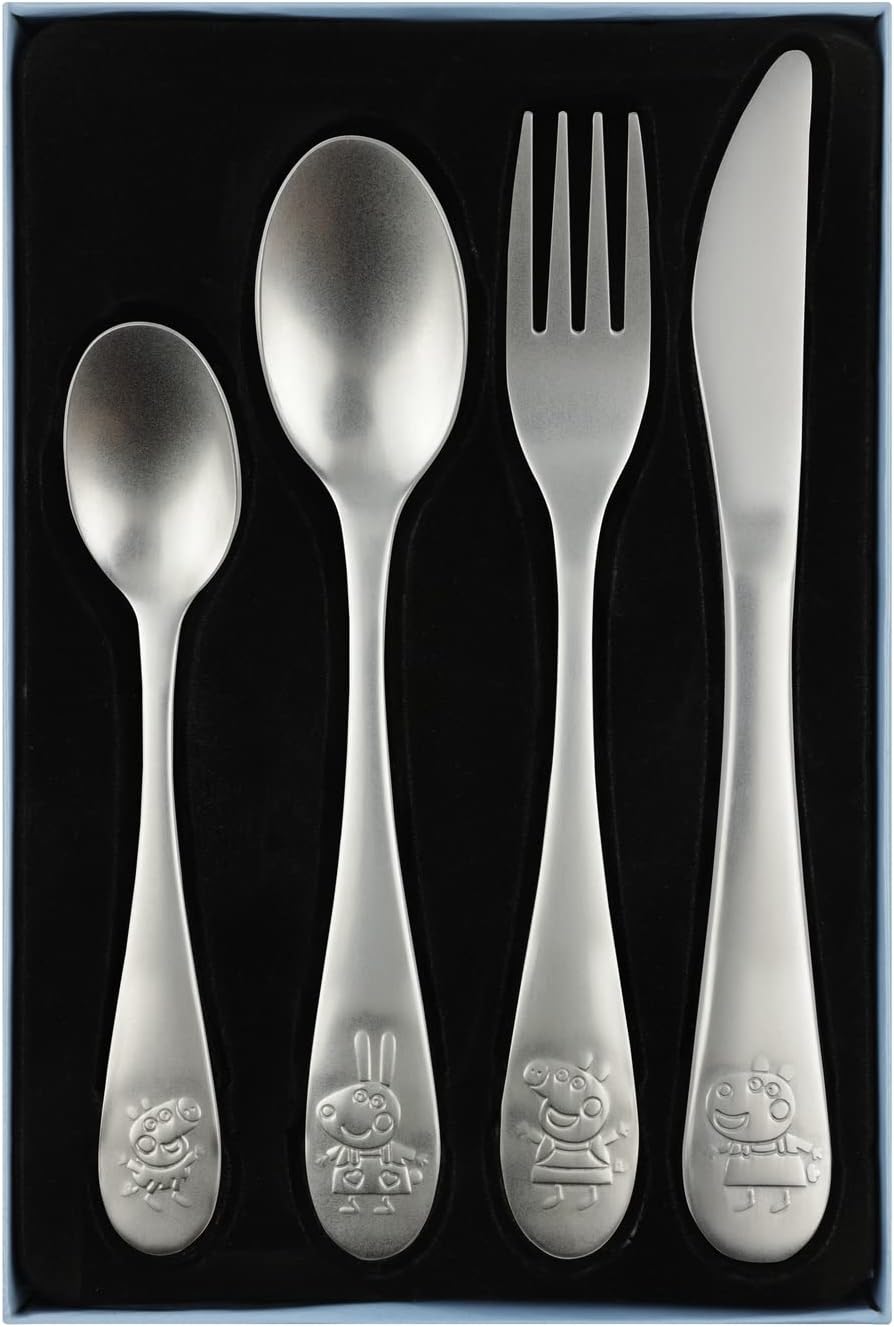 Set 4 Cuillères Enfant LÄSSIG Little Mateys - Sans BPA - Lave-vaisselle/micro-ondes